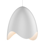 Waveforms Large Bell LED Pendant (Satin White + Apricot)