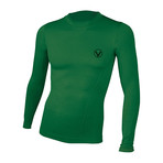 Vivasport // Long-Sleeve V-Neck Athletic Shirt // Green (L/XL)
