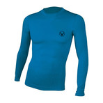 Vivasport // Long-Sleeve V-Neck Athletic Shirt // Sky Blue (L/XL)