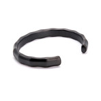 Polygon Bangle // Matte Black (7" Wrist)