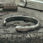 Polygon Bangle // Antiqued (7" Wrist)