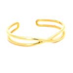 Twisted Bangle // Gold (7" Wrist)