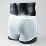 Boxer Briefs // White + Grey (XL)