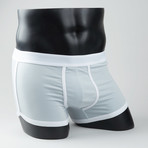 Boxer Briefs // White + Grey (S)