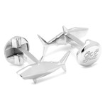 Shark Cufflinks // Silver