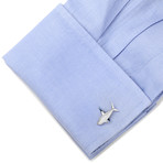 Shark Cufflinks // Silver