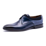 Damat Textured Plain-Toe Derby // Navy (Euro: 39)