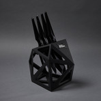 Galatine Steak 4 Piece Set + Black Diamond XL Knife Block