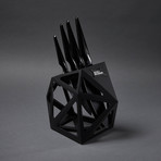 Galatine 4 Piece Essential Set + Black Diamond XL Knife Block