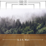 Misty Forest Wall Mural (100"W x 100"H)