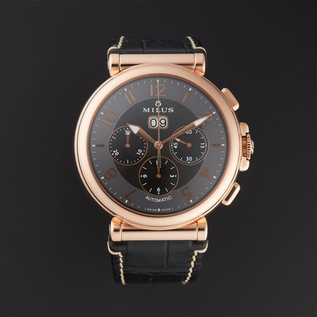 Milus Zetios Rose Gold Chronograph Automatic // ZETC400 // Pre-Owned