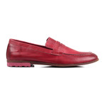 Contrast Stitch Penny Loafer // Bordeaux (Euro: 41)