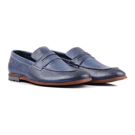 Contrast Stitch Penny Loafer // Navy (Euro: 40)