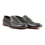 Contrast Stitch Penny Loafer // Black (Euro: 44)