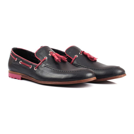Contrast Tassel Loafer // Black (Euro: 40)