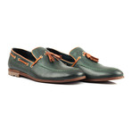 Contrast Tassel Loafer // Green (Euro: 43)