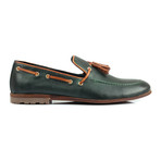 Contrast Tassel Loafer // Green (Euro: 43)
