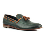 Contrast Tassel Loafer // Green (Euro: 43)
