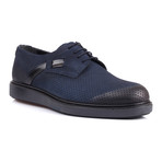 Perforated Platform Derby // Navy (Euro: 40)