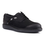 Perforated Platform Derby // Black (Euro: 40)