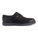 Perforated Platform Derby // Black (Euro: 40)