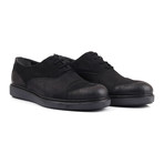 Perforated Captoe Platform Derby // Black (Euro: 41)