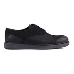Perforated Captoe Platform Derby // Black (Euro: 41)