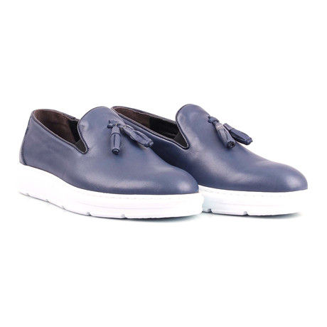 Tassel Smoking Slipper Platform Sneaker // Navy (Euro: 40)