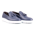 Tassel Smoking Slipper Platform Sneaker // Navy (Euro: 41)