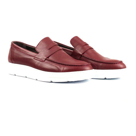 Tassel Smoking Slipper Platform Sneaker // Bordeaux (Euro: 40)