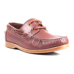 Contrast Stitch Laced Boat Shoe // Brown (Euro: 43)