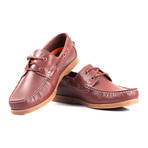 Contrast Stitch Laced Boat Shoe // Brown (Euro: 43)