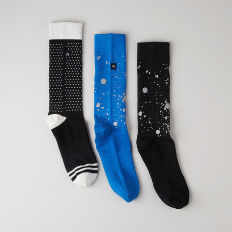 Crew Socks // Reflective Fringe // Pack of 3