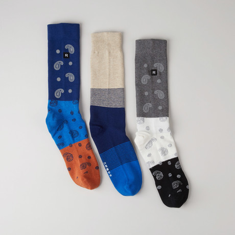 Crew Socks // Paisley Cliff // Pack of 3