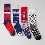 Crew Socks // Pixel Knockout // Pack of 4