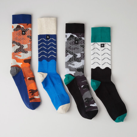 Crew Socks // Hightide Rain // Pack of 4