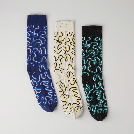 Lightweight Crew Socks // Drifter // Pack of 3