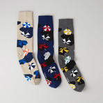 Lightweight Crew Socks // Shorebird // Pack of 3