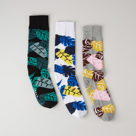 Lightweight Crew Socks // Tropics // Pack of 3
