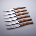 Thiers Steak Knives // Box of 6 // Bamboo Wood Handle