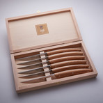 Thiers Steak Knives // Box of 6 // Bamboo Wood Handle