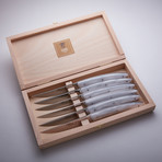 Thiers Steak Knives // Box of 6 // White Handle