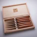 Thiers Steak Knives // Box of 6 // Olive Wood Handle