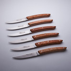 Thiers Steak Knives // Box of 6 // Olive Wood Handle