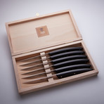 Thiers Steak Knives // Box of 6 // Black Handle