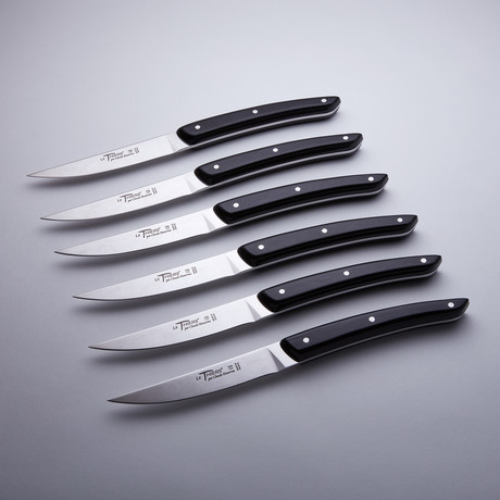 Thiers Steak Knives // Box of 6 // Black Handle