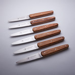 Luxury Box of 6 Steak Knives // Olive Wood Handle