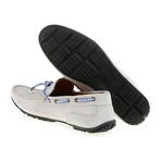 Contrast Laced Suede Driver // Ice White (Euro: 40)