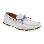 Contrast Laced Suede Driver // Ice White (Euro: 40)