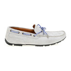 Contrast Laced Suede Driver // Ice White (Euro: 40)